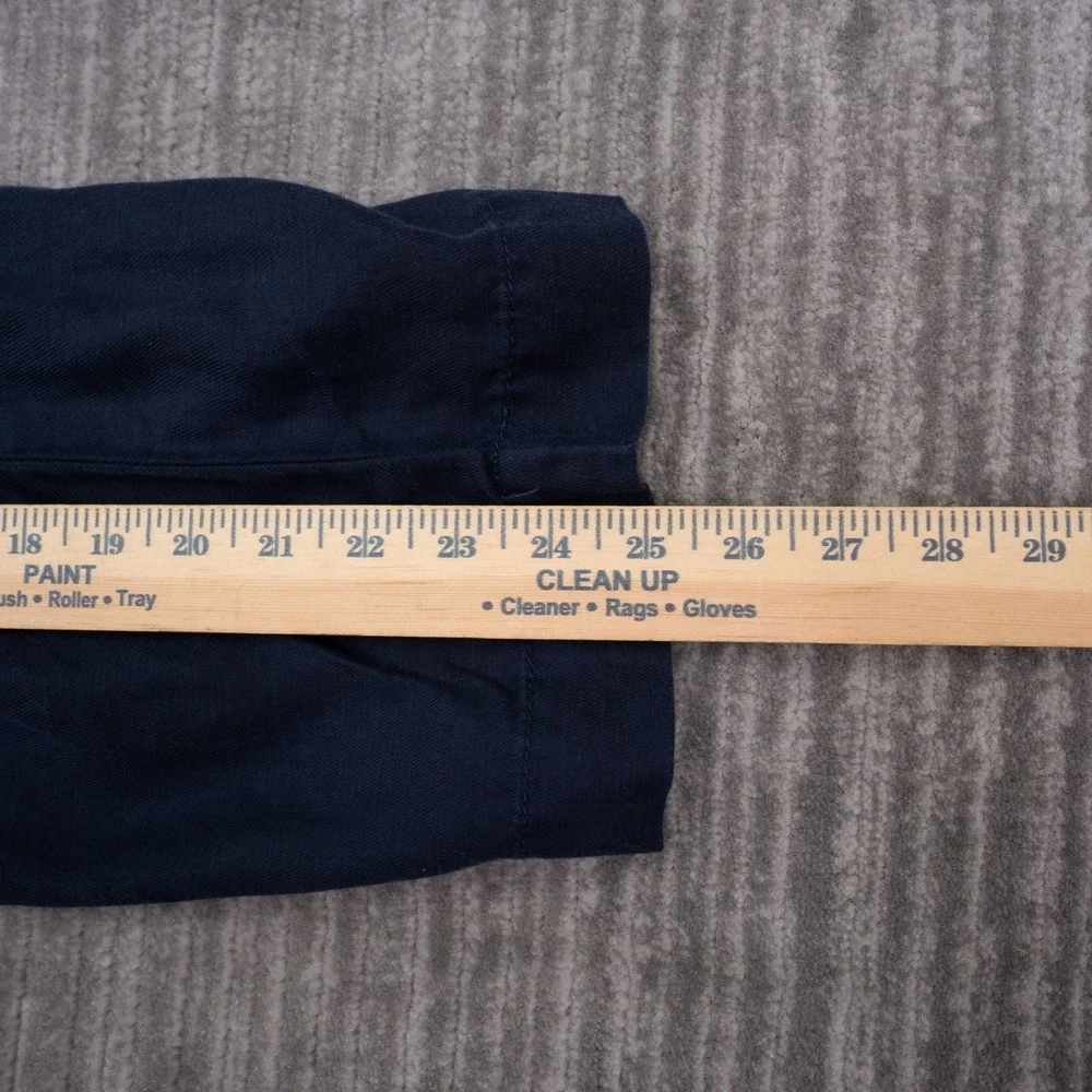 Banana Republic Pants Women XXL Navy Blue Linen Blend Pull On Relaxed NEW No Tag